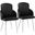 Dahlia Dining Chair Set of 2 In Black and Chrome