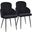 Dahlia Velvet Dining Chair Set of 2 In Black