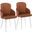 Dahlia Dining Chair Set of 2 In Camel/Chrome