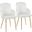 Dahlia Velvet Dining Chair Set of 2 In Cream/Gold