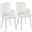 Dahlia Velvet Dining Chair Set of 2 In Cream/Chrome