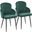 Dahlia Dining Chair Set of 2 In Black and Green