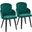Dahlia Dining Chair Set of 2 In Green Black