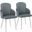 Dahlia Dining Chair Set of 2 In Light Grey