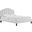 Daisy Performance Velvet Full Platform Bed In Light Gray