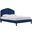 Daisy Performance Velvet Full Platform Bed In Navy