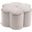 Daisy Velvet Ottoman In Cream