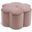 Daisy Velvet Ottoman In Pink