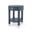 Dakota 1-Drawer Round Side Table In Washed Blue Steel