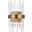 Dallas 2 Light Gold And Clear Wall Sconce