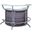 Dallas 2-shelf Curved Home Bar Silver and Frosted Glass Set of 3