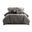 Dallas 7 Piece Micro Corduroy Comforter Set In Grey