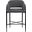 Dame Fabric Upholstered Counter Stool Set of 2 In Black and Matte Black