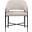 Dame Fabric Upholstered Dining Chair Set of 2 In Beige and Matte Black