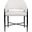 Dame Fabric Upholstered Dining Chair Set of 2 In Cream and Matte Black