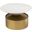 Damon Coffee Table In White/Brushed Brass
