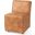 Damon Cognac Brown Faux Leather Dining Chair