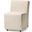 Damon Fully Upholstered Cream-Toned Fabric Dining Chair On Casters