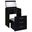 Danbury 3-Drawer Makeup Vanity and Stool Set In Black High Gloss
