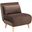 Dane Convertible Folding Armless Chair Sleeper with Pillow In Brown