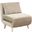 Dane Convertible Folding Armless Chair Sleeper with Pillow In Sand