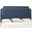 Dane Denim Blue and White Piping Twin Headboard