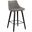 Dani 26 Inch Gray Velvet Barstool In Black Brushed Wood Finish