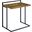 Dani Rectangular Snack Table with Metal Base In Rustic Nutmeg