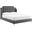 Daniella Performance Velvet Queen Platform Bed In Gray