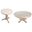 Danielle Marble Occasional Table Set In Light Brown