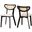 Dannell Cream Fabric And Black Finished Wood Dining Chair Set of 2