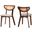 Dannell Grey Fabric And Walnut Brown Finished Wood Dining Chair Set of 2