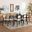 Dannon Wood 7 Piece Dining Set In Cream and Black