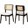 Dannon Wood Dining Chair Set of 2 In Cream and Black