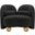 Daphne Boucle Fabric Chair In Black and Natural