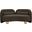 Daphne Boucle Fabric Loveseat In Natural Brown and Black