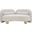 Daphne Boucle Fabric Loveseat In Natural and Cream and Black