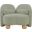 Daphne Chenille Fabric Chair In Mint and Black