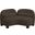 Daphne Chenille Fabric Loveseat In Natural Brown and Black