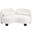 Daphne Chenille Fabric Loveseat In Natural and Cream and Black