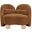 Daphne Velvet Chair In Saddle and Natural