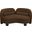 Daphne Velvet Loveseat In Natural Brown and Black