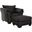 Darcy Chair and Ottoman In Black