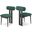 Dario Boucle Fabric Dining Chair Set of 2 In Green