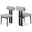 Dario Boucle Fabric Dining Chair Set of 2 In Grey