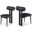 Dario Vegan Leather Dining Chair Set of 2 In Black