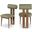 Dario Vegan Leather Dining Chair Set of 2 In Green