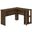 Dark Walnut L-Shaped Corner Computer Desk With 2 Shelves