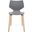 Darnel Molded Plastic Dining Chair Set of 2 In Grey and Natural