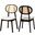 Darrion Wood Dining Chair Set of 2 In Cream and Black